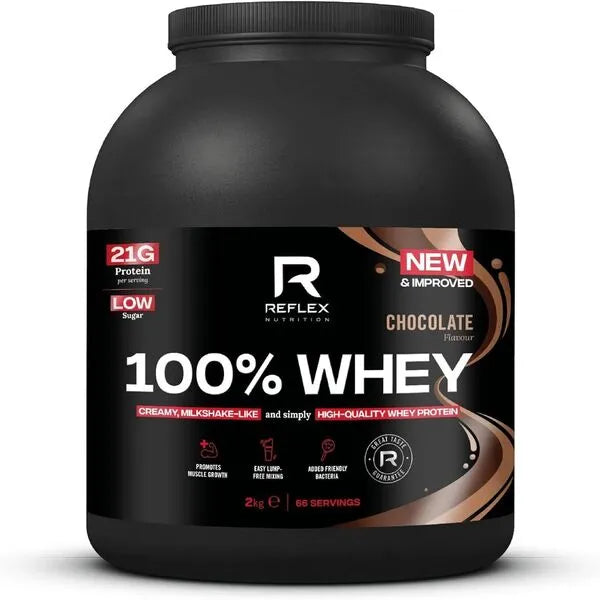 100% Whey Chocolate - 2000g - Reflex Nutrition - Sporto papildai