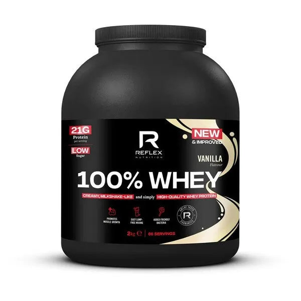 100% Whey Vanilla - 2000g - Reflex Nutrition - Sporto papildai