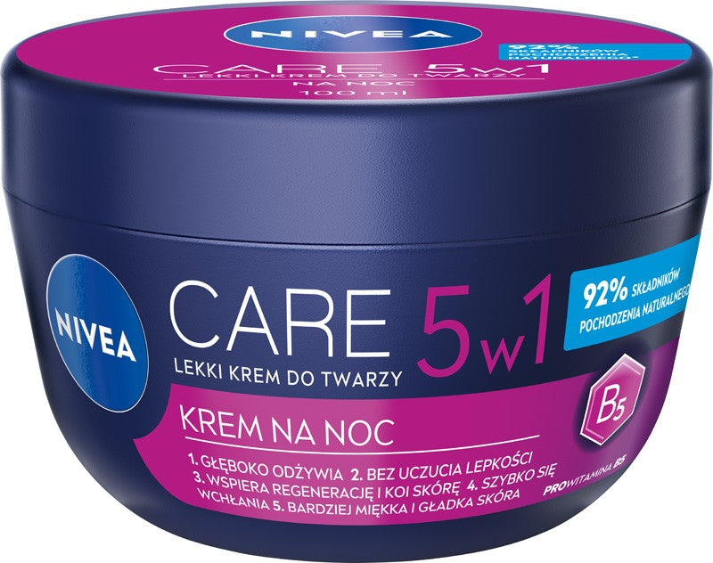 Nivea Care Lightweight Night Face Cream 100ml | Vaistine1.lt | WestPharmacy.eu