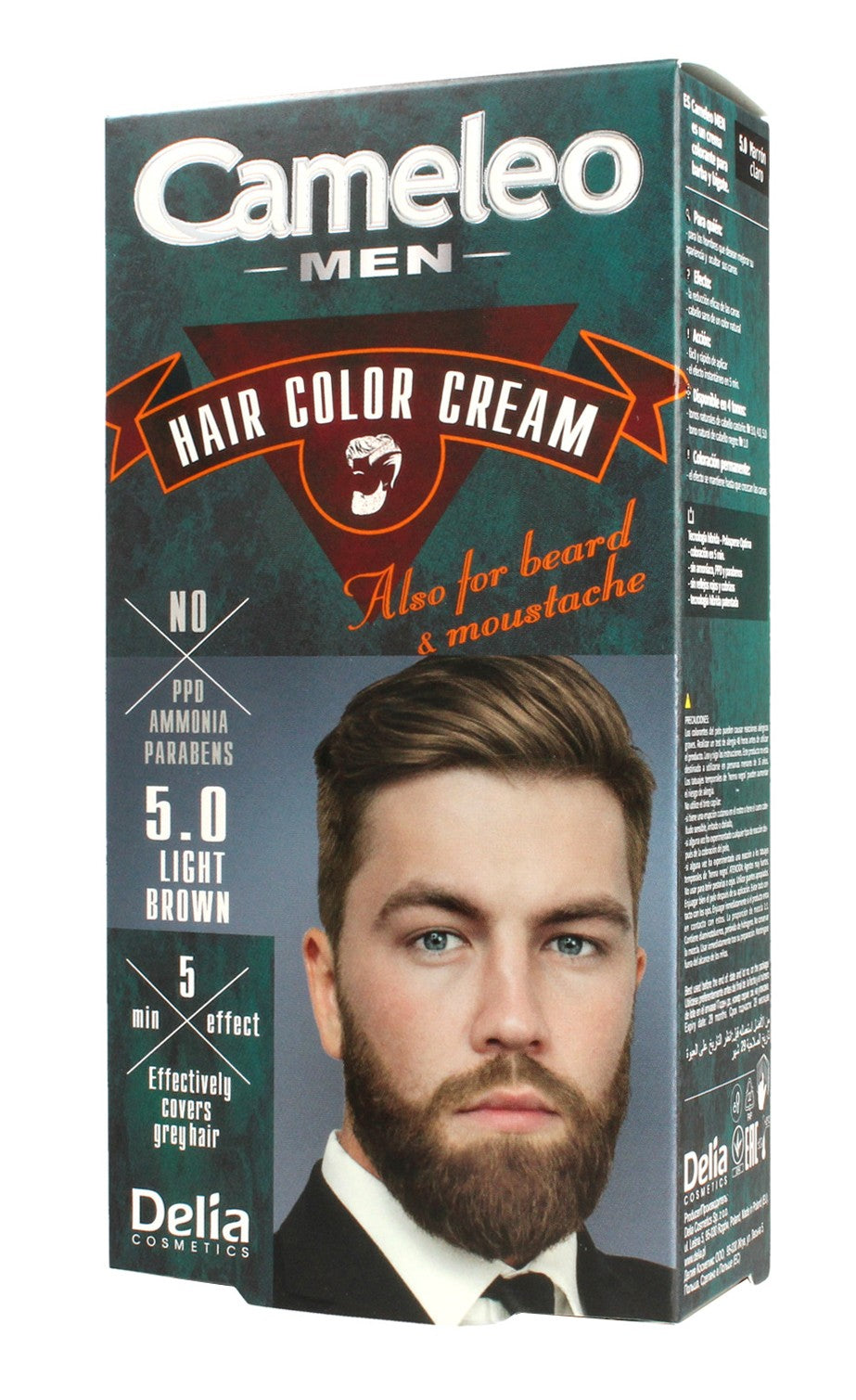 Delia Cosmetics Cameleo Men Coloring Cream for Hair, Beard and Moustache No. 5.0 Light Brown 1op. | Vaistine1.lt | WestPharmacy.eu