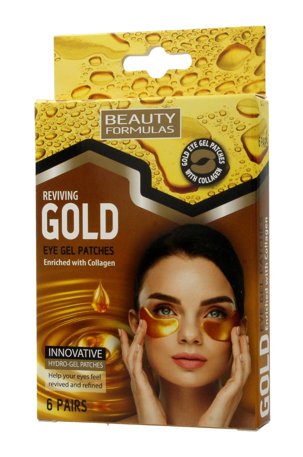 Beauty Formulas Gold Golden Eye Patches 1 pack - 6 pairs | Vaistine1.lt | WestPharmacy.eu