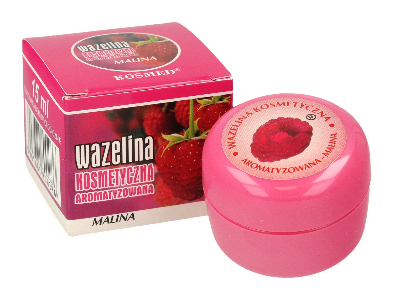 Kosmed Cosmetic flavored Vaseline - Raspberry 15ml | Vaistine1.lt | WestPharmacy.eu