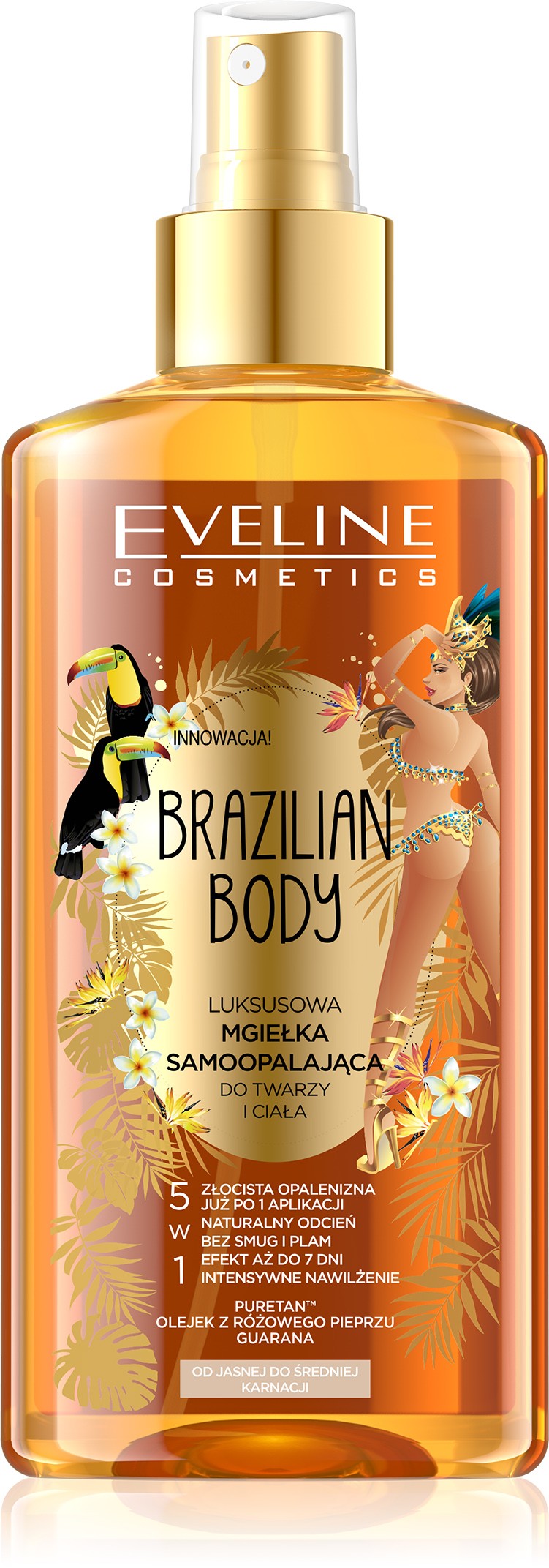 Eveline Brazilian Body Luxury Self-tanning Mist for face and body 5in1 150ml | Vaistine1.lt | WestPharmacy.eu