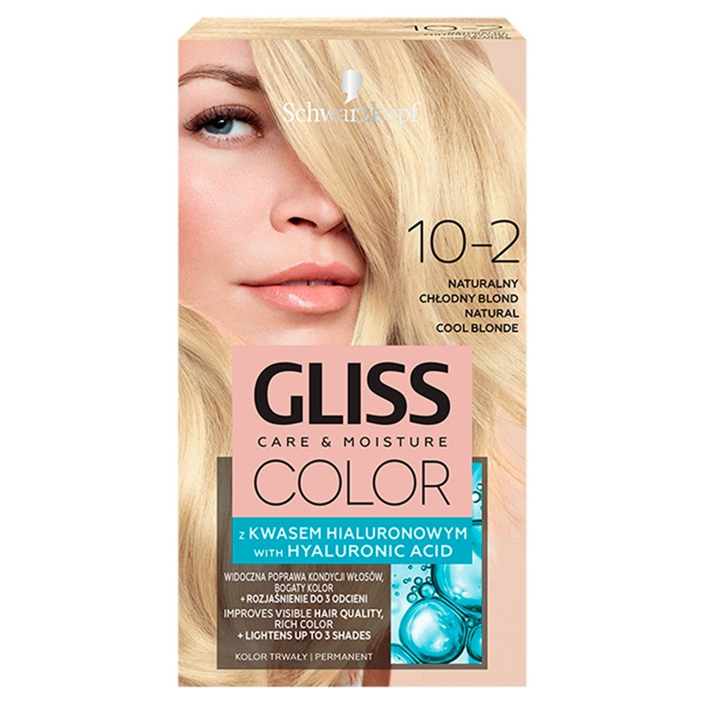 Schwarzkopf Gliss Color Cream coloring no. 10-2 Natural Cool Blonde 1op. | Vaistine1.lt | WestPharmacy.eu