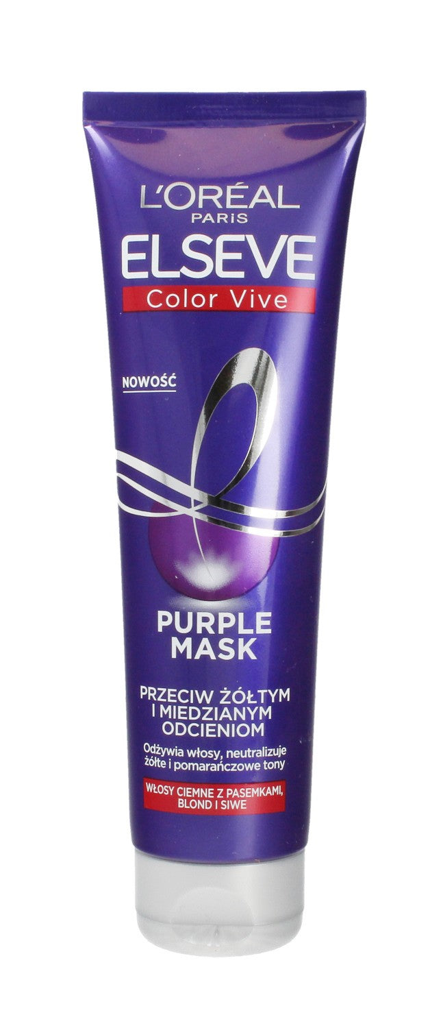 Loreal Elseve Color-Vive Purple Hair Mask against yellow and copper tones 150ml | Vaistine1.lt | WestPharmacy.eu