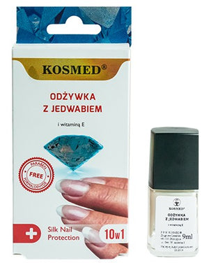 Kosmed Nail Conditioner with Silk and Vitamin E 10in1 9ml | Vaistine1.lt | WestPharmacy.eu