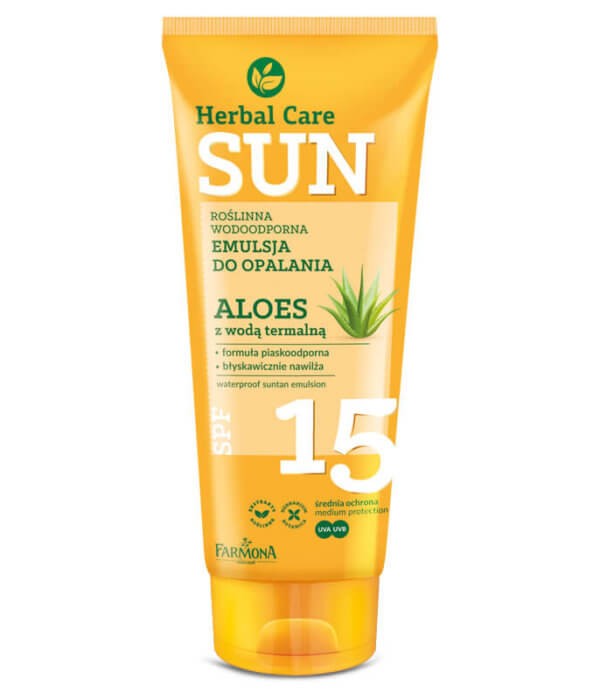 Farmona Herbal Care Sun Emulsion waterproof SPF15 Aloe with thermal water 150ml | Vaistine1.lt | WestPharmacy.eu