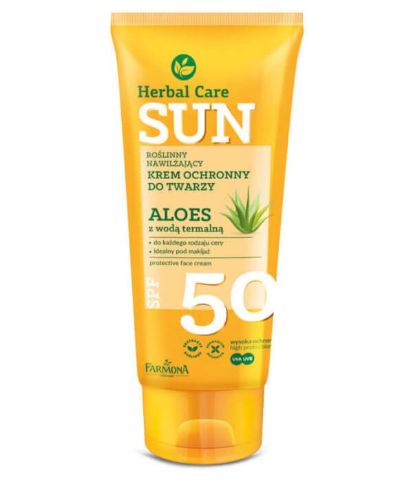 Farmona Herbal Care Sun Protective Cream SPF50 Aloe with Thermal Water 50ml | Vaistine1.lt | WestPharmacy.eu