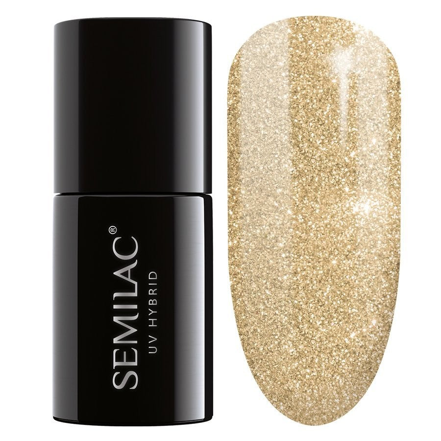 SEMILAC Hybrid Nail Polish 037 Gold Disco - 7 ml | Vaistine1.lt | WestPharmacy.eu