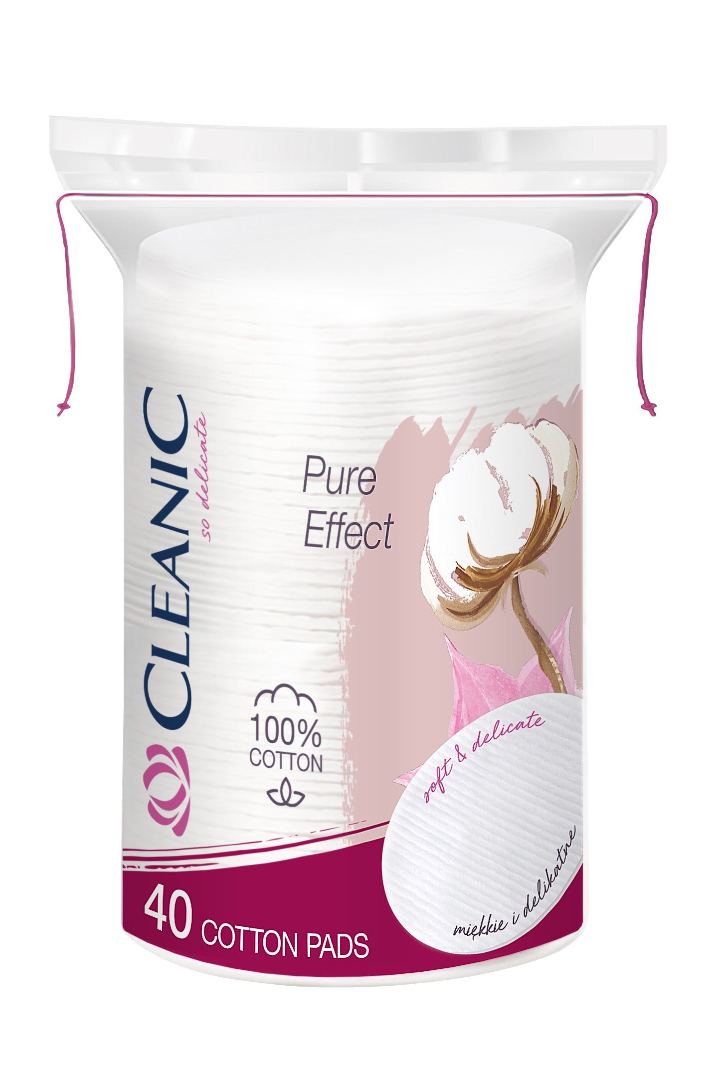 Cleanic Pure Effect oval cosmetic pads 1 pack - 40 pcs | Vaistine1.lt | WestPharmacy.eu