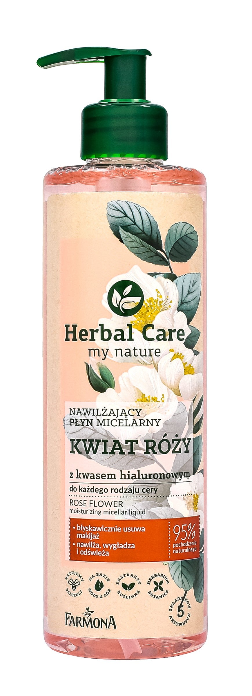 FARMONA HERBAL Micellar Liquid 400ml Rose Flower | Vaistine1.lt | WestPharmacy.eu