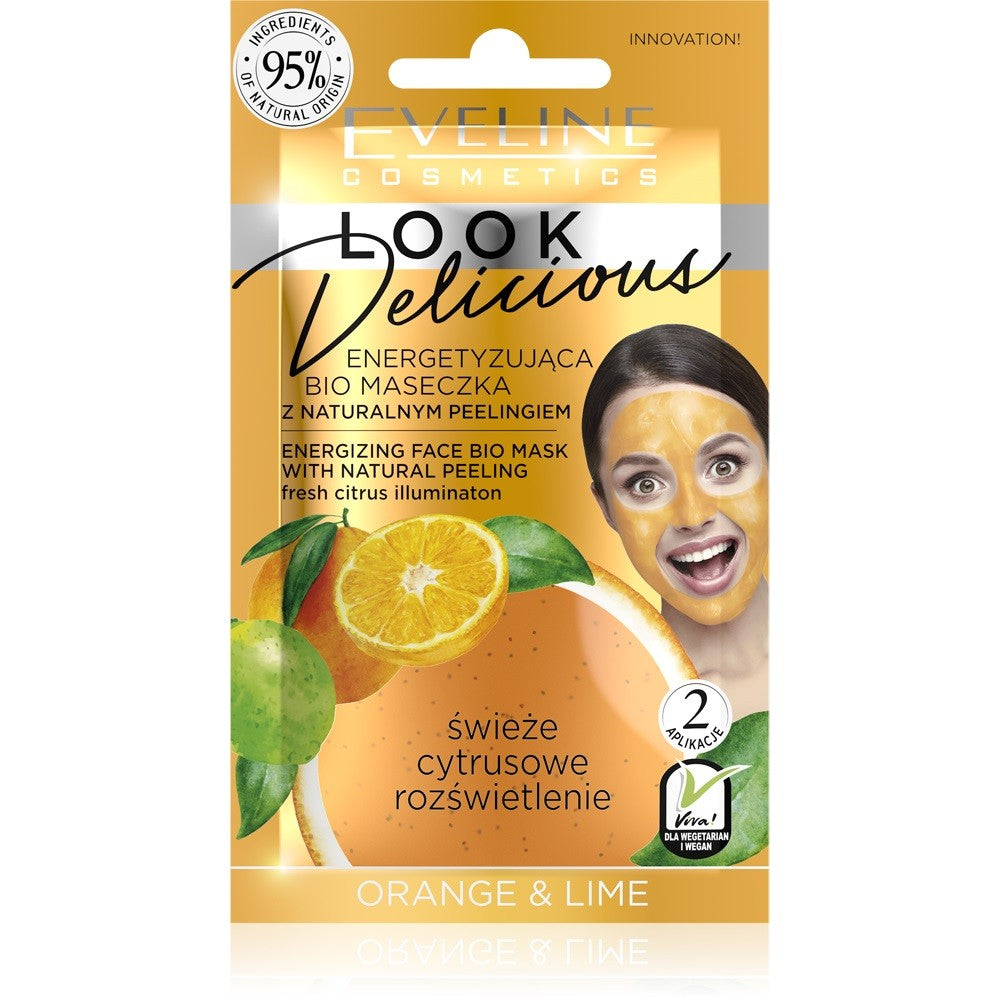 EVELINE LOOK DELICIOUS Energy mask. orange&lime | Vaistine1.lt | WestPharmacy.eu