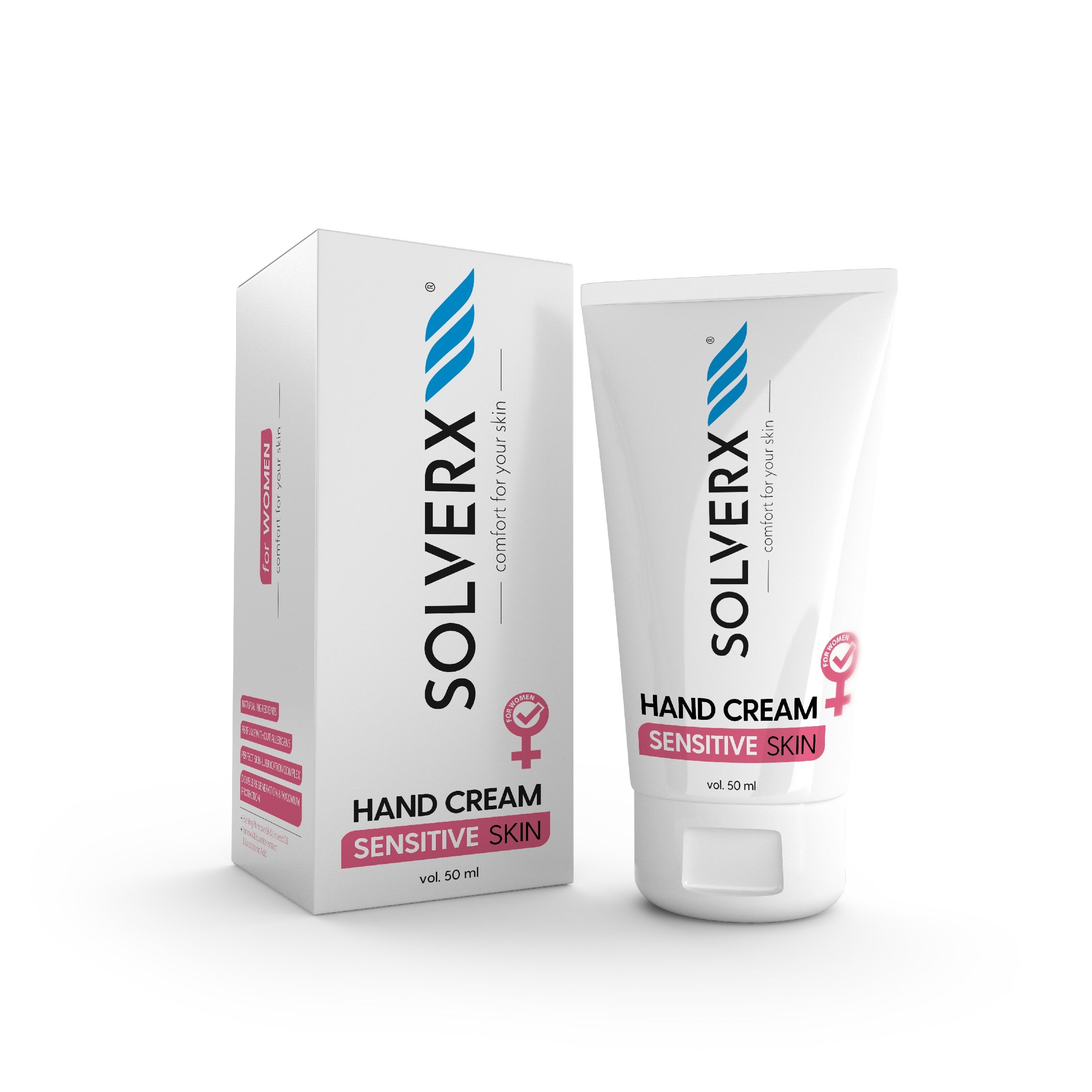 SOLVERX Hand Cream SENSITIVE SKIN for women 50ml | Vaistine1.lt | WestPharmacy.eu