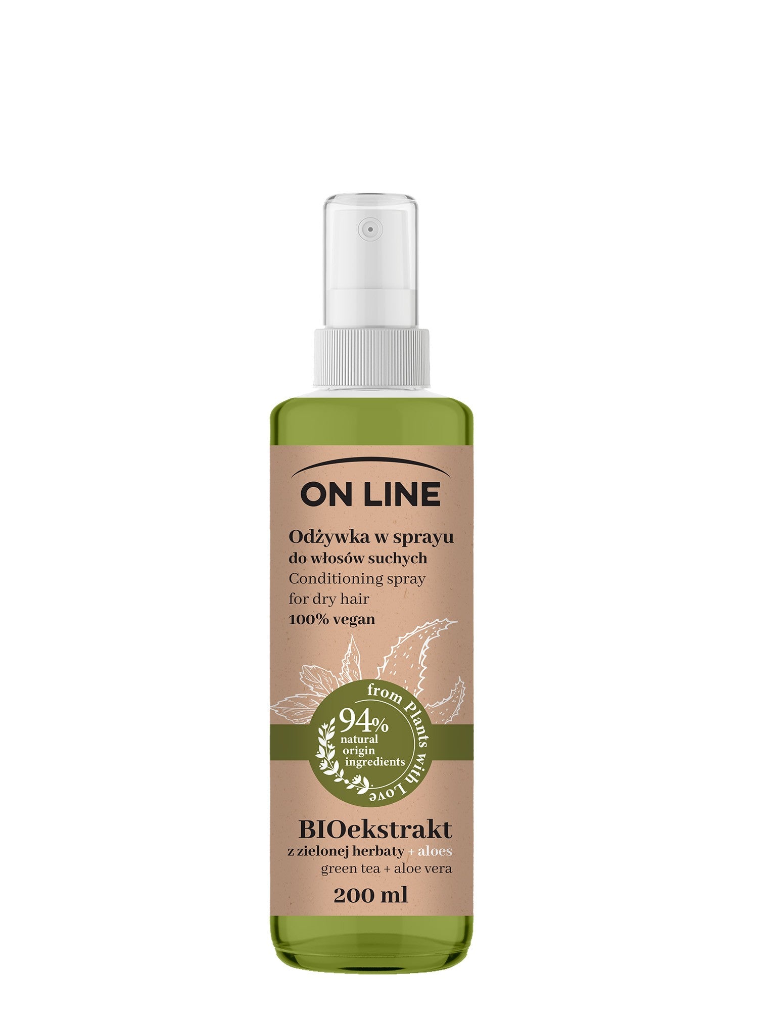 On Line From Plants With Love Hair Conditioner Spray BIOextract from Green Tea and Aloe 200ml | Vaistine1.lt | WestPharmacy.eu