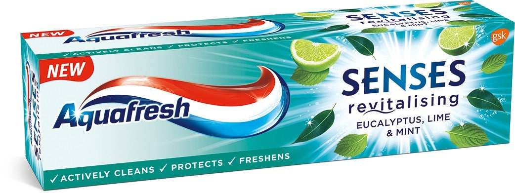 Aquafresh Senses Energising Toothpaste Energizing - Eucalyptus Lime & Mint 75ml | Vaistine1.lt | WestPharmacy.eu