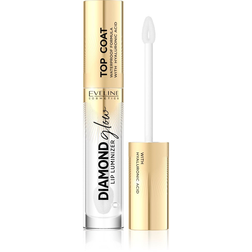 Eveline Diamond Glow Lip Luminizer Lip Gloss Top Coat with hyaluronic acid no. 01 4.5ml | Vaistine1.lt | WestPharmacy.eu