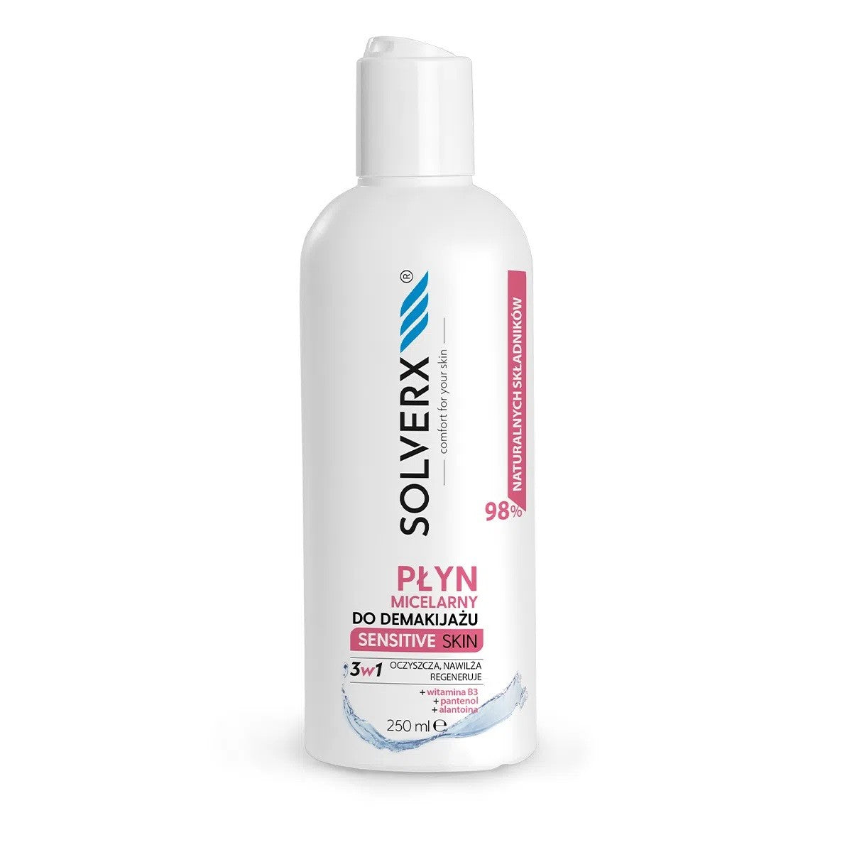 SOLVERX MICELLAR WATER 3IN1 FOR MAKEUP REMOVAL 250ML | Vaistine1.lt | WestPharmacy.eu
