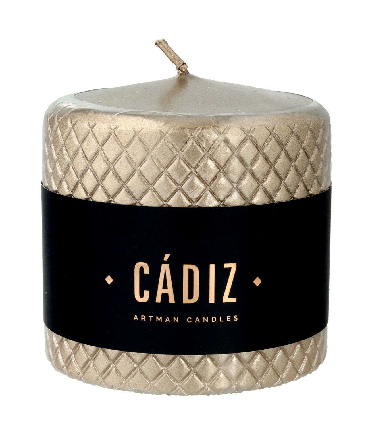 ARTMAN Christmas Cadiz decorative candle - small champagne cylinder, 1 pc | Vaistine1.lt | WestPharmacy.eu