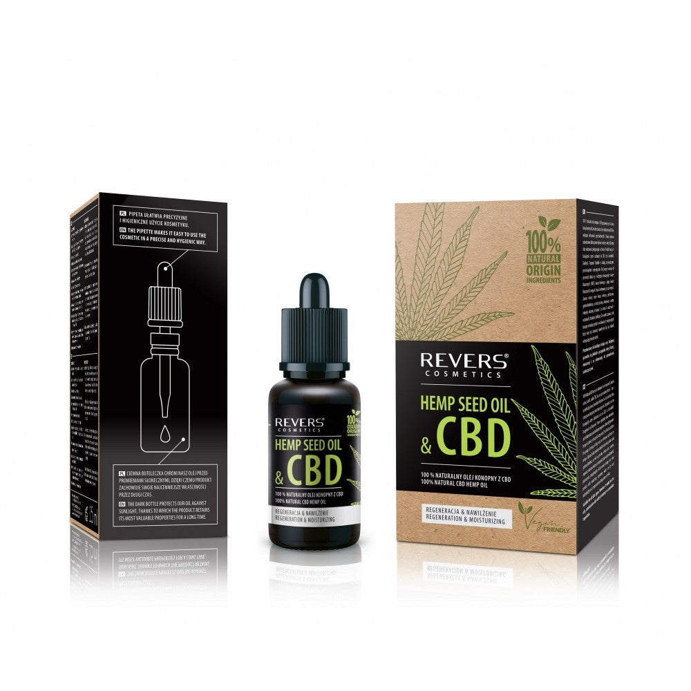 REVERS Hemp Seed Oil&CBD Natural Hemp oil with CBD 100% 15ml | Vaistine1.lt | WestPharmacy.eu