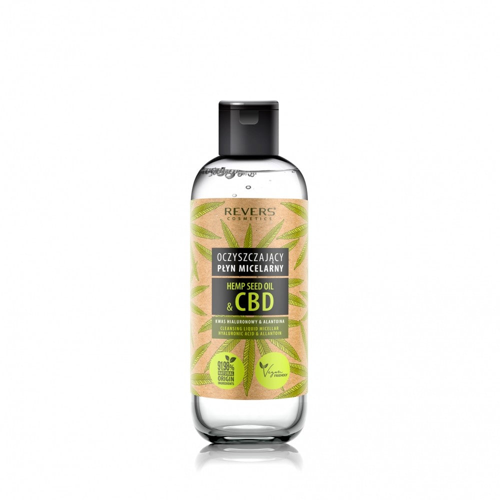 REVERS Hemp Seed Oil & CBD Cleansing Micellar Liquid with Hemp Oil 500ml | Vaistine1.lt | WestPharmacy.eu