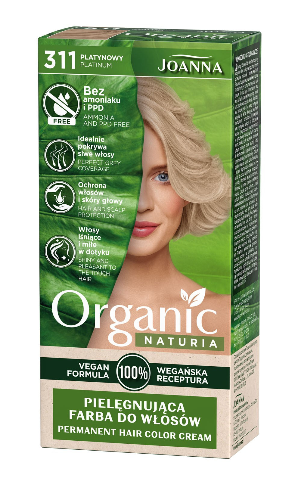 Joanna Naturia Organic Vegan Color No. 311 Platinum 1 pc. | Vaistine1.lt | WestPharmacy.eu