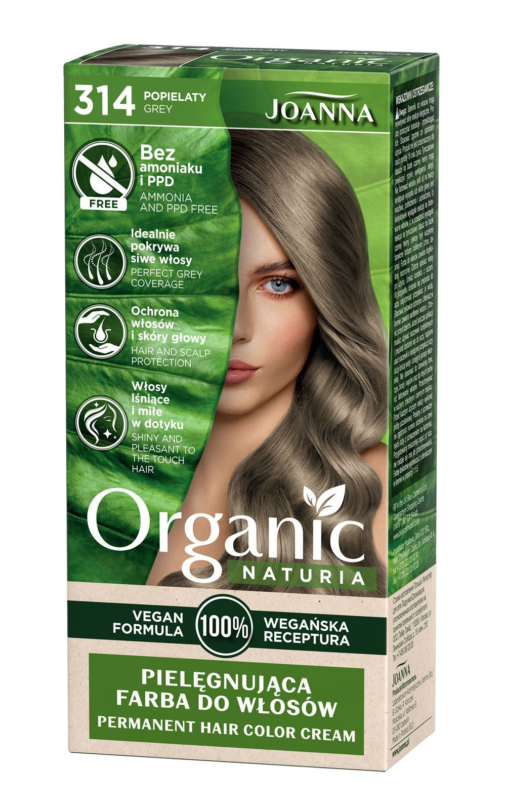 Joanna Naturia Organic Vegan Color No. 314 Ash 1 pc. | Vaistine1.lt | WestPharmacy.eu