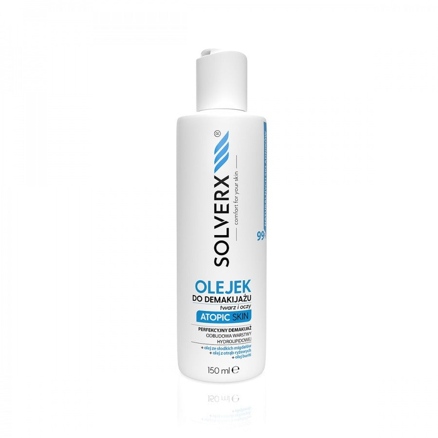 SOLVERX Atopic Skin Face and Eye Makeup Remover Oil for Atopic Skin 150ml | Vaistine1.lt | WestPharmacy.eu