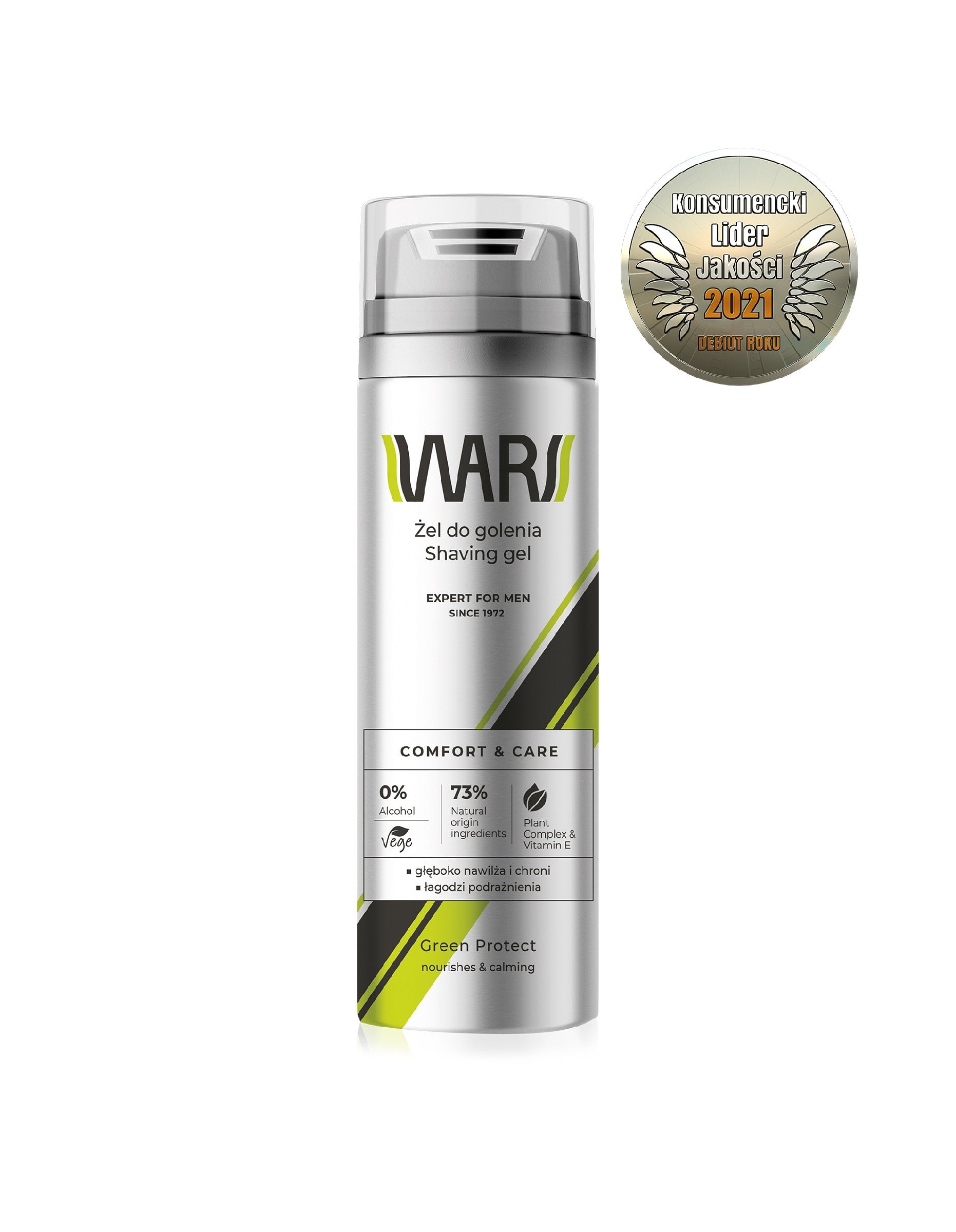 Wars Expert for Men Comfort & Care Shaving Gel - Plant Complex & Vitamin E 200ml | Vaistine1.lt | WestPharmacy.eu