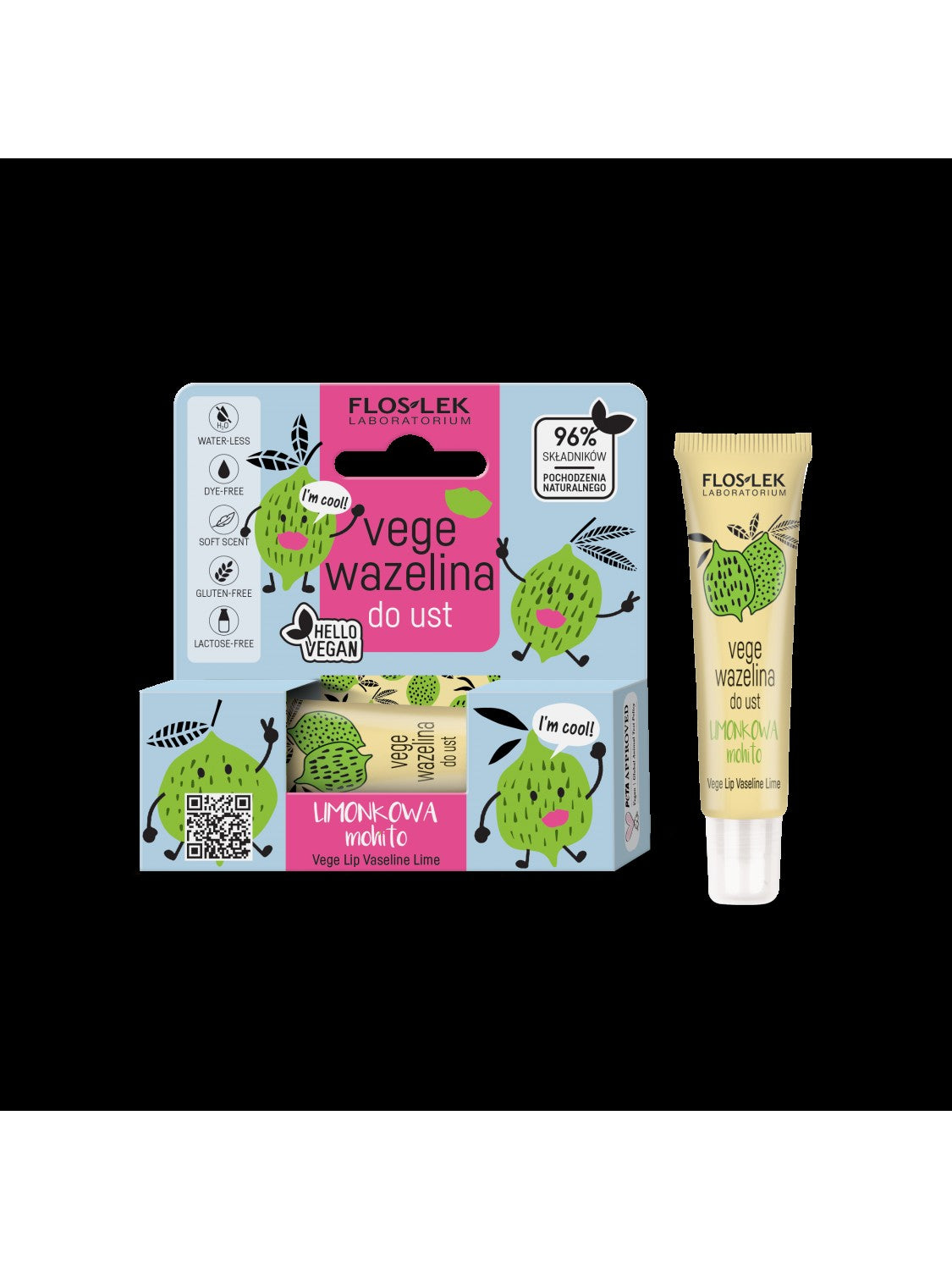 Floslek Lip Care Vege Vaseline for lips Mohito - lime 10g | Vaistine1.lt | WestPharmacy.eu