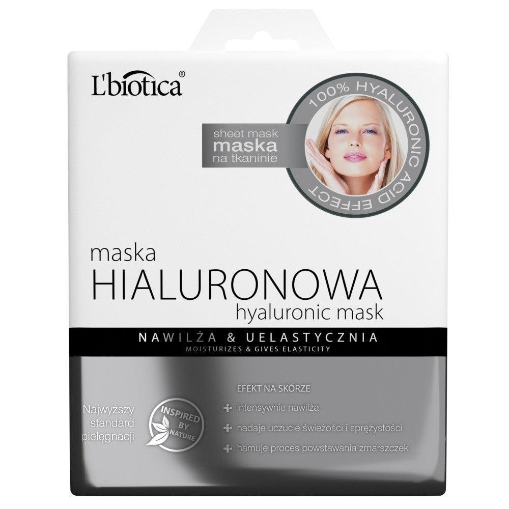 L'BIOTICA Hyaluronic mask on fabric - moisturizes & elasticizes 23ml | Vaistine1.lt | WestPharmacy.eu