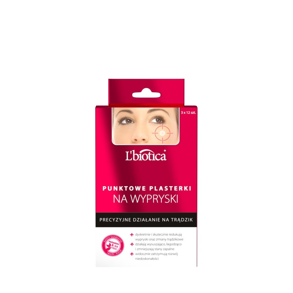 L'BIOTICA Spot Patches for pimples - precise action on acne 3x12 pcs | Vaistine1.lt | WestPharmacy.eu