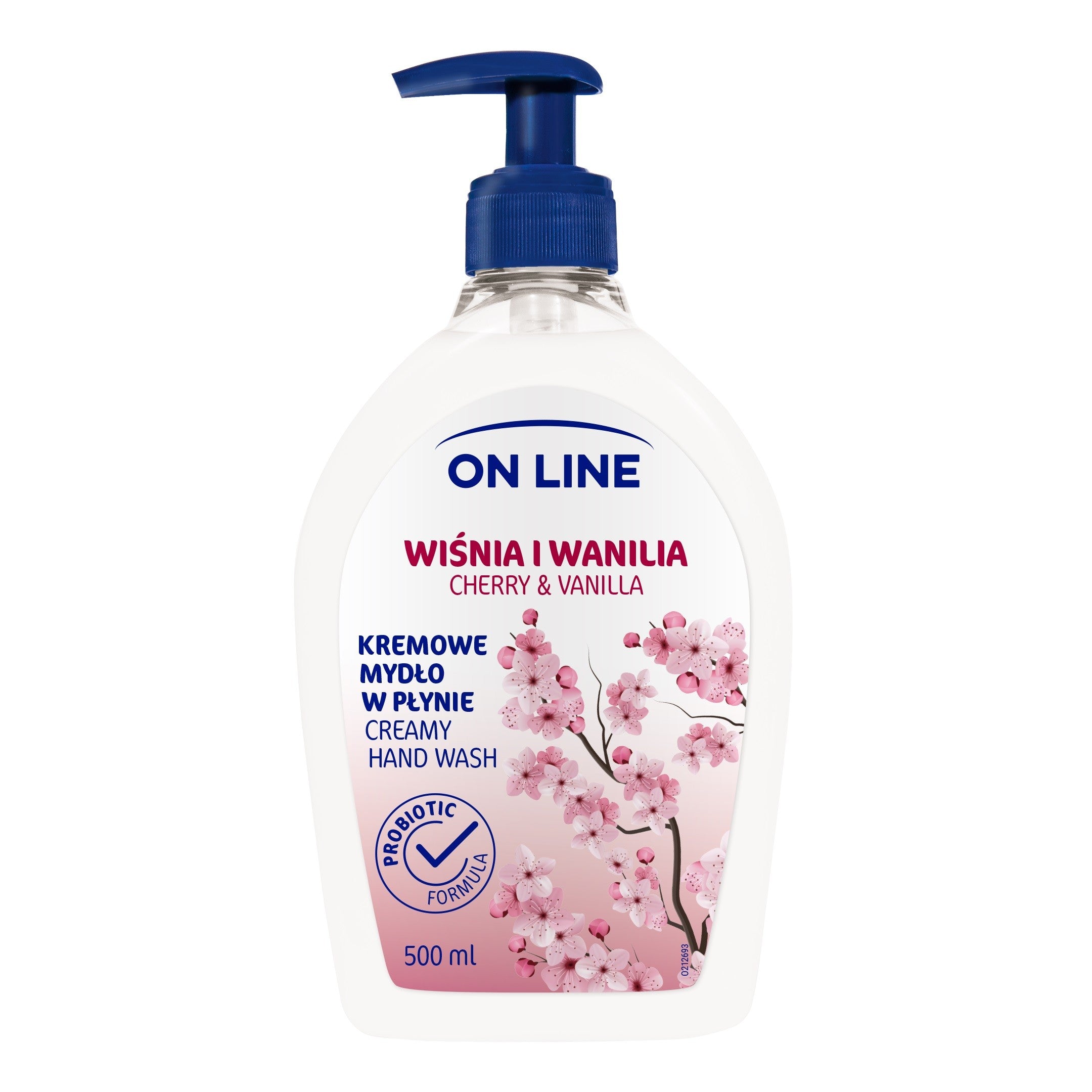 On Line Creamy liquid soap Cherry and Vanilla - 500ml dispenser | Vaistine1.lt | WestPharmacy.eu