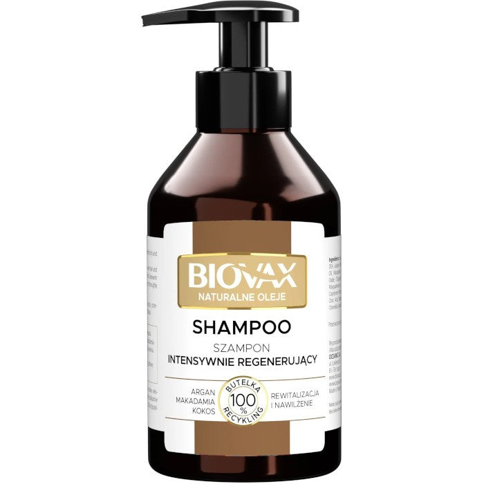 L'BIOTICA Biovax Intensively Regenerating Shampoo Natural Oils - Argan, Macadamia, Coconut - 200 ml | Vaistine1.lt | WestPharmacy.eu