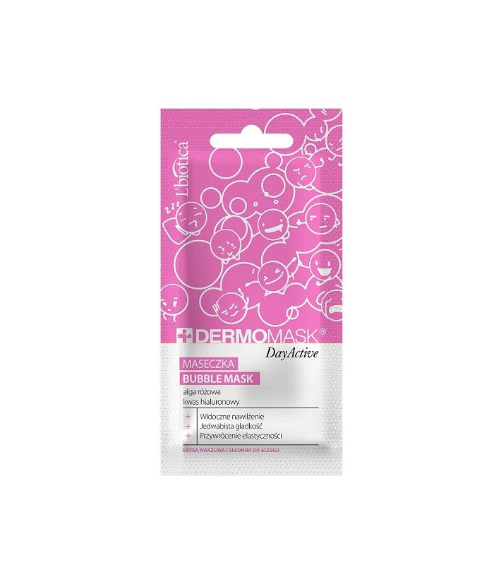 L'BIOTICA Dermomask Day Active Bubble face mask - pink algae & hyaluronic acid 10ml | Vaistine1.lt | WestPharmacy.eu