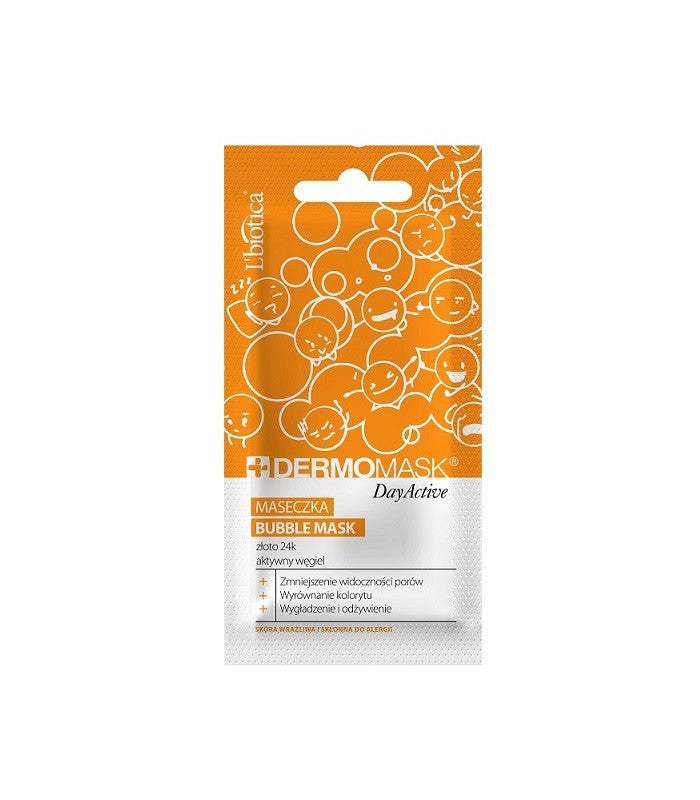 L'BIOTICA Dermomask Day Active Bubble face mask - 24k gold & active carbon 10ml | Vaistine1.lt | WestPharmacy.eu