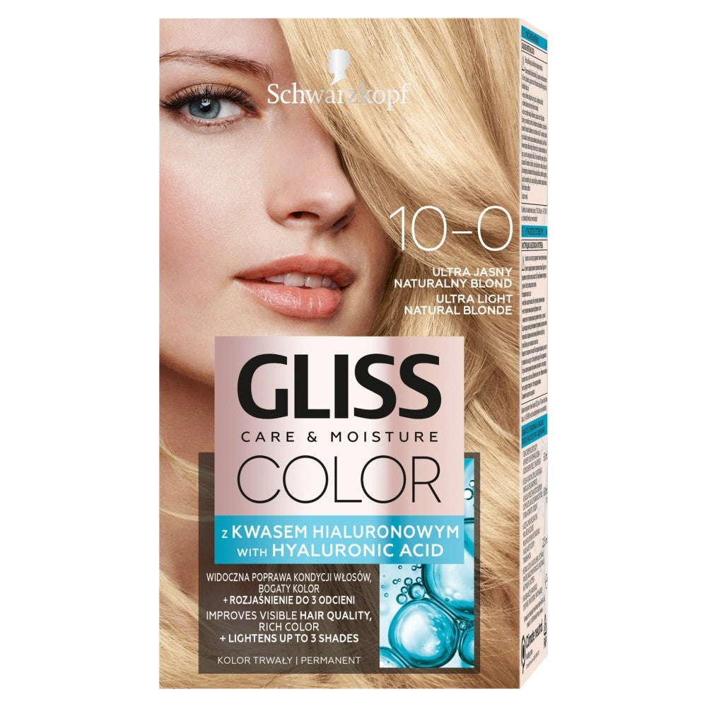 Schwarzkopf Gliss Color Care & Moisture Hair dye 10-0 ultra light natural blonde 1op. | Vaistine1.lt | WestPharmacy.eu