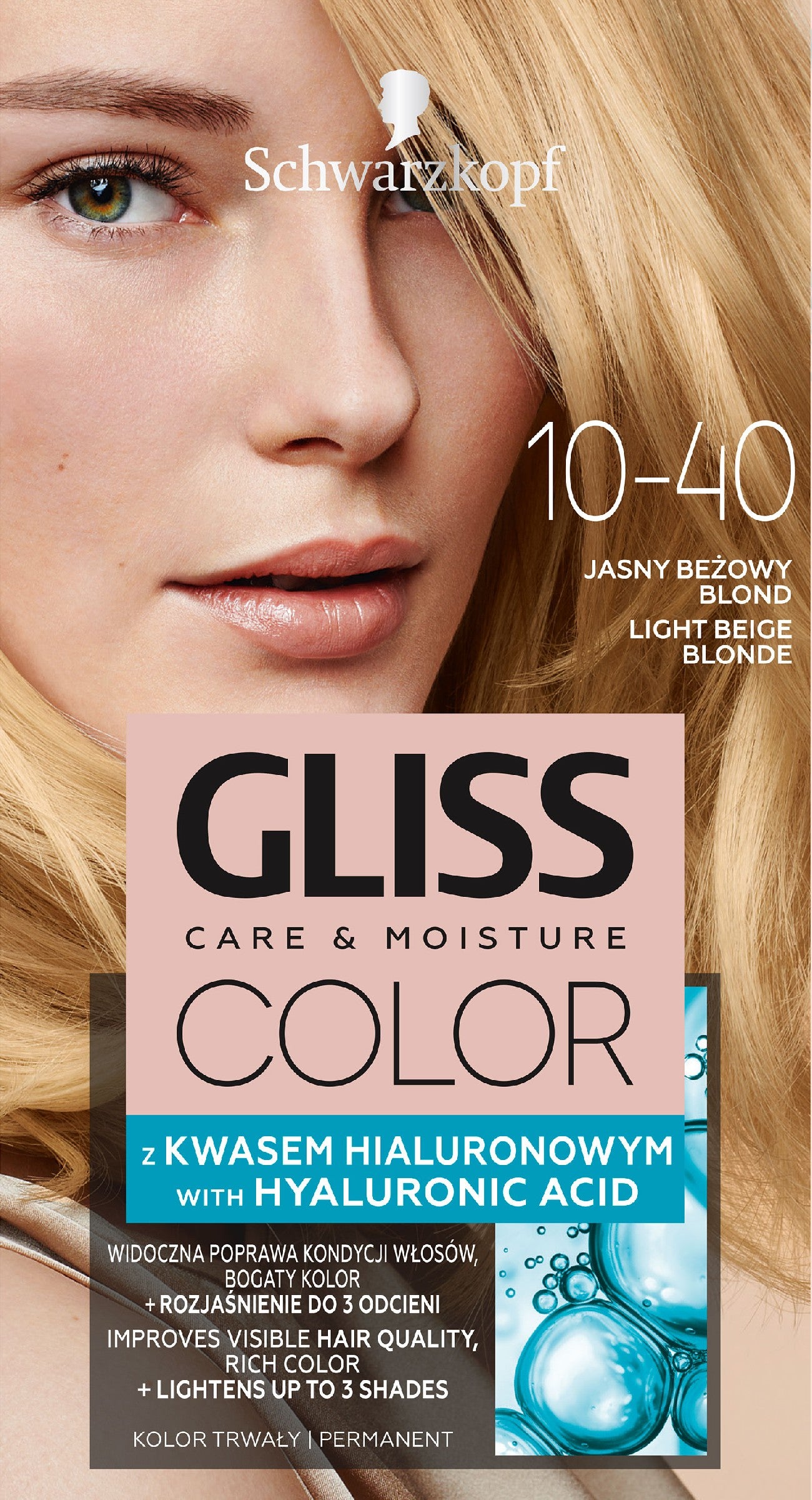 Schwarzkopf Gliss Color Care & Moisture Hair Dye 10-40 Light Beige Blonde 1op. | Vaistine1.lt | WestPharmacy.eu