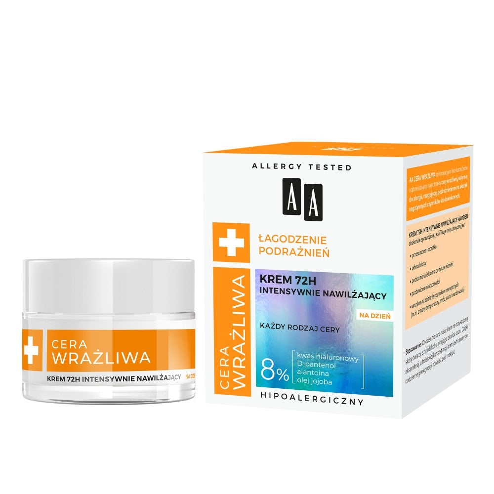 AA Sensitive Skin Soothing Irritation Cream 72H intensely moisturizing for day 50ml | Vaistine1.lt | WestPharmacy.eu