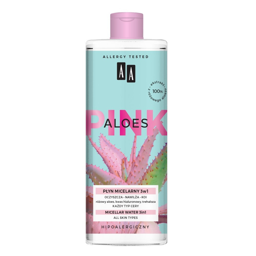 AA Pink Aloes Micellar Liquid 3in1 for all skin types 400ml | Vaistine1.lt | WestPharmacy.eu