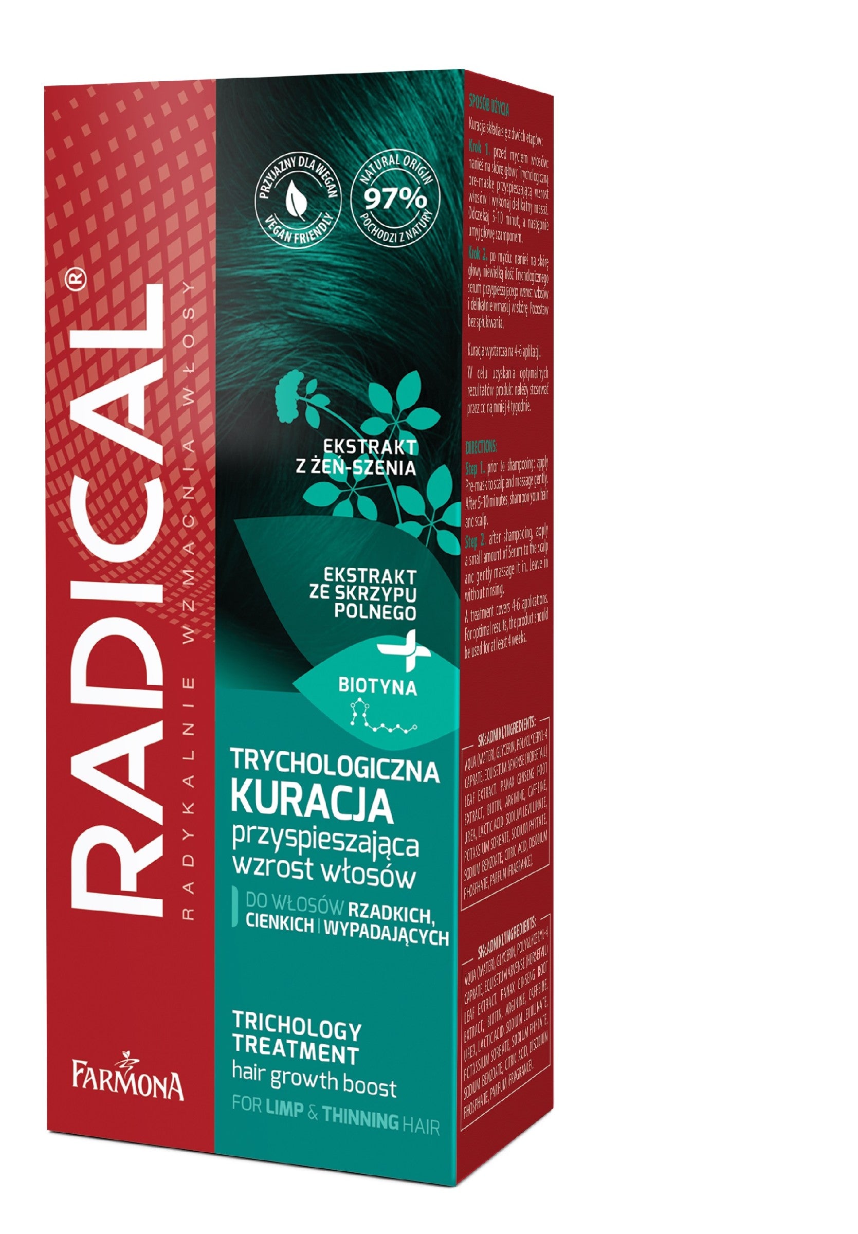 FARMONA RADICAL Trichological treatment for hair growth | Vaistine1.lt | WestPharmacy.eu