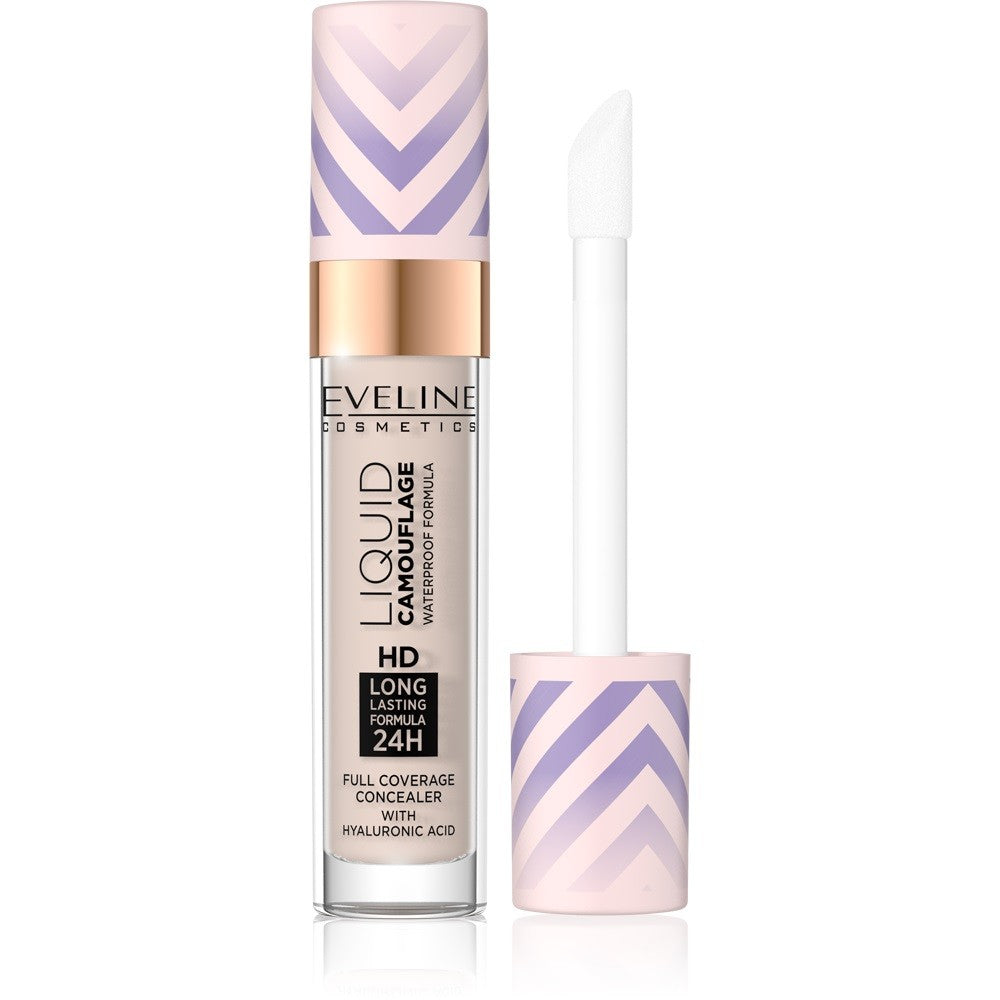 Eveline Liquid Camouflage Waterproof Concealer with hyaluronic acid no. 02 Light Vanilla 7.5ml | Vaistine1.lt | WestPharmacy.eu
