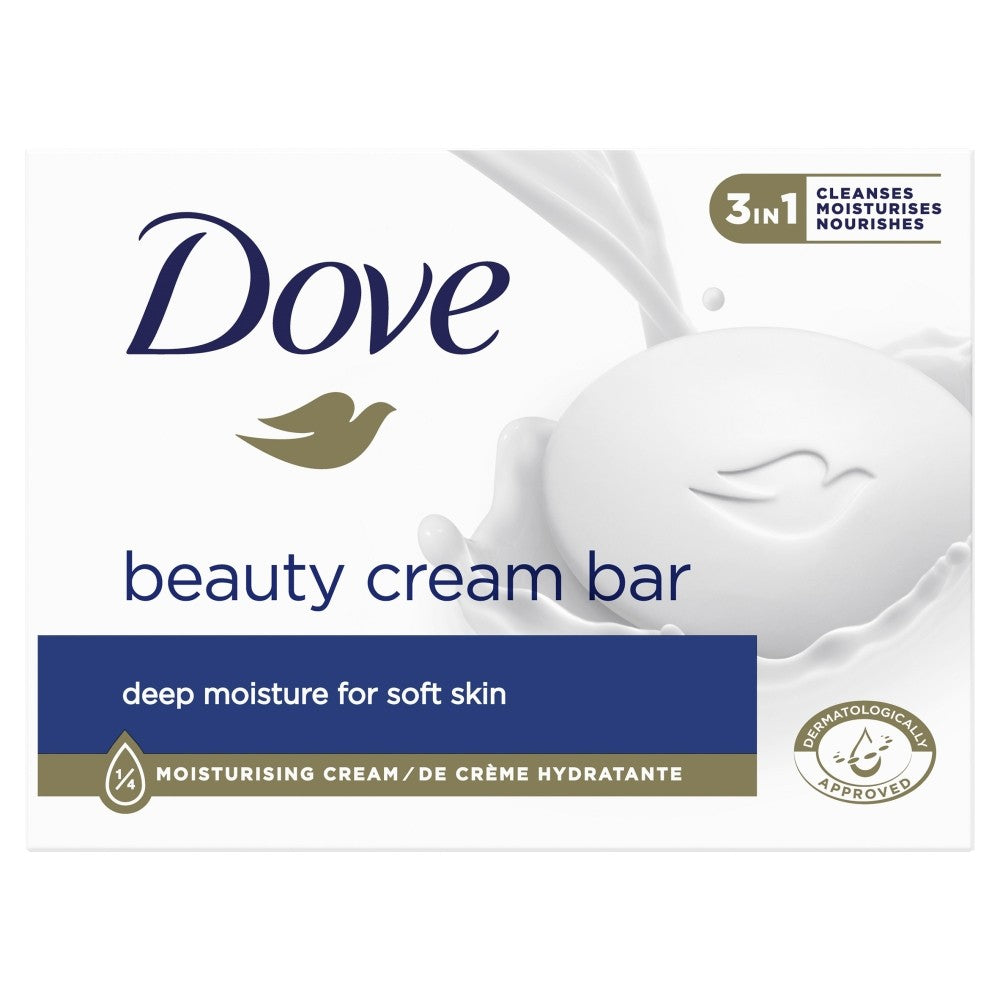 Dove Deeply Moisturizing Bar Soap 3in1 - Beauty Cream 90g | Vaistine1.lt | WestPharmacy.eu