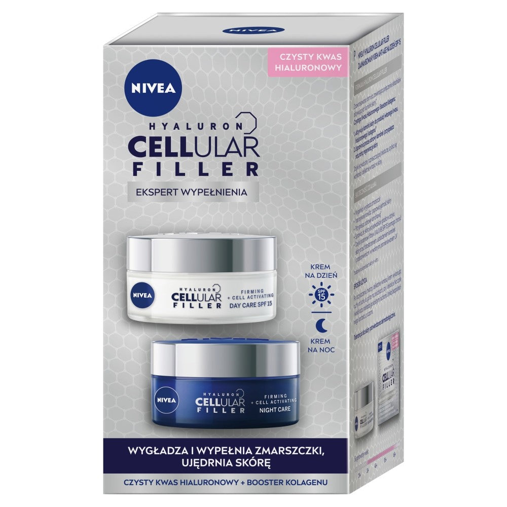 Nivea DUO Hyaluron Cellular Filler Set (day cream 50ml+night cream 50ml) 1op. | Vaistine1.lt | WestPharmacy.eu