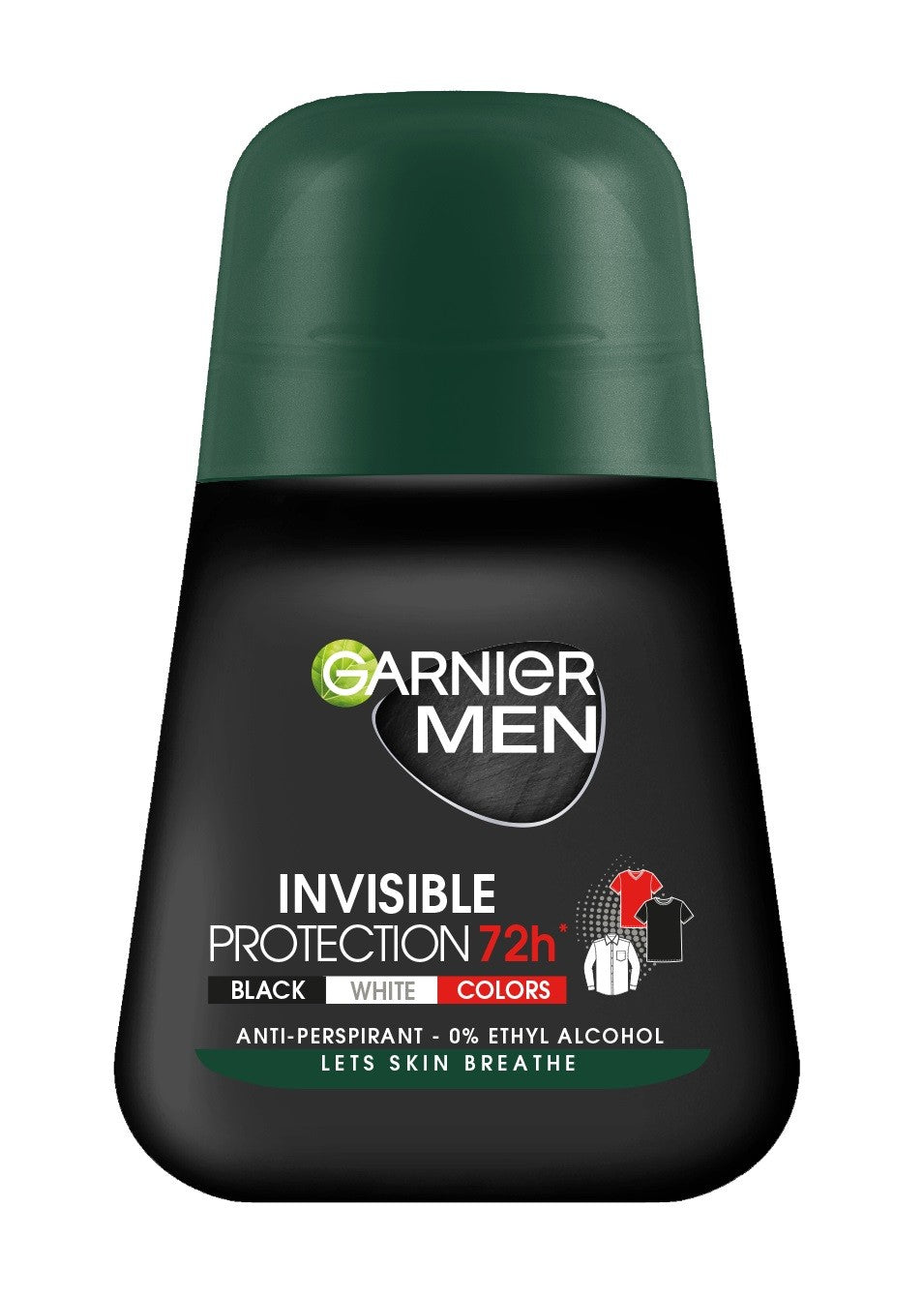 Garnier Men Roll-on Deodorant Invisible Protection 72h - Black,White,Colors 50ml | Vaistine1.lt | WestPharmacy.eu