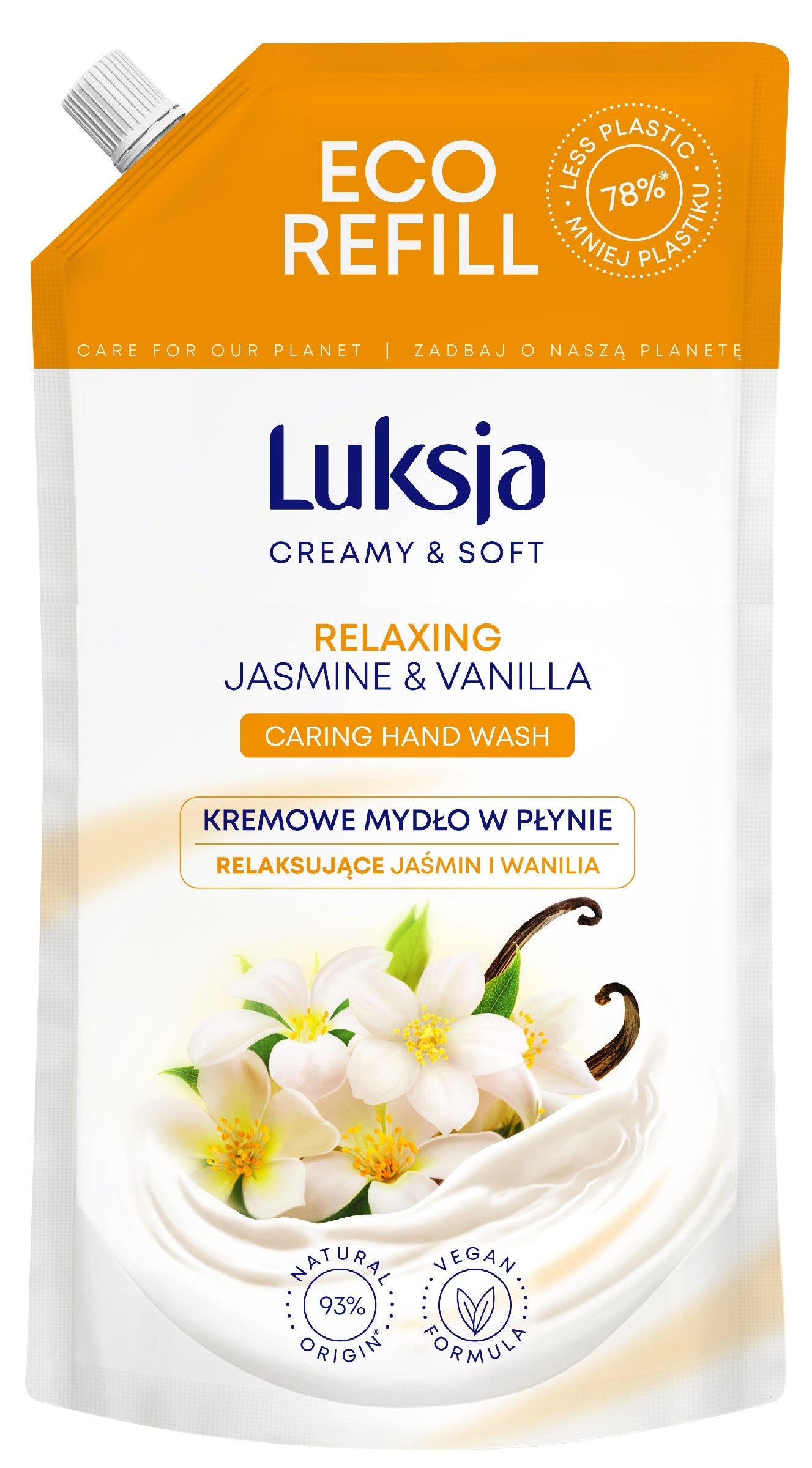 Luksja Creamy & Soft Relaxing Creamy Liquid Soap Jasmine and Vanilla 900ml - stock | Vaistine1.lt | WestPharmacy.eu