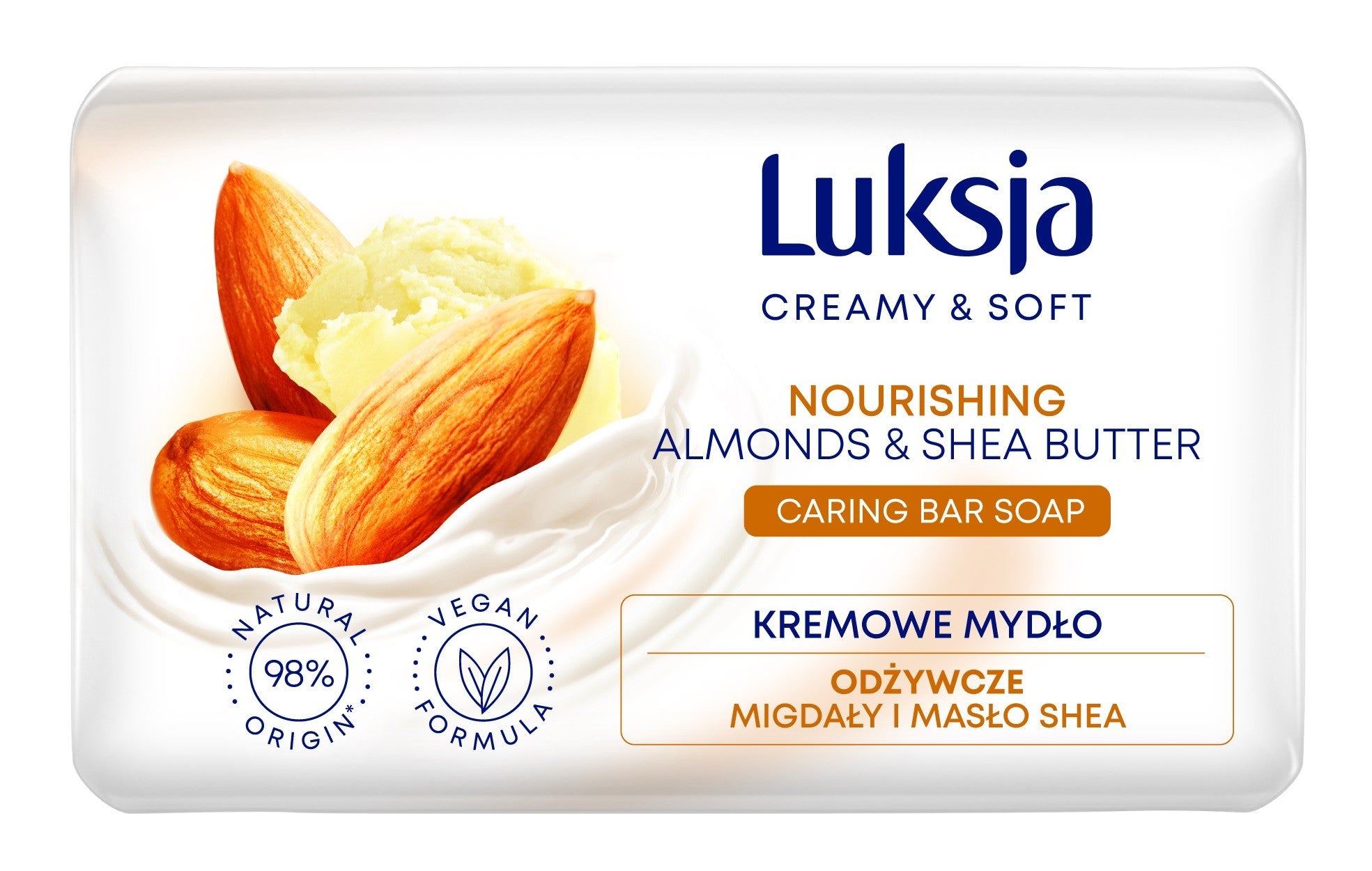Luksja Creamy & Soft Nourishing Creamy Bar Soap Almonds & Shea Butter 90g | Vaistine1.lt | WestPharmacy.eu