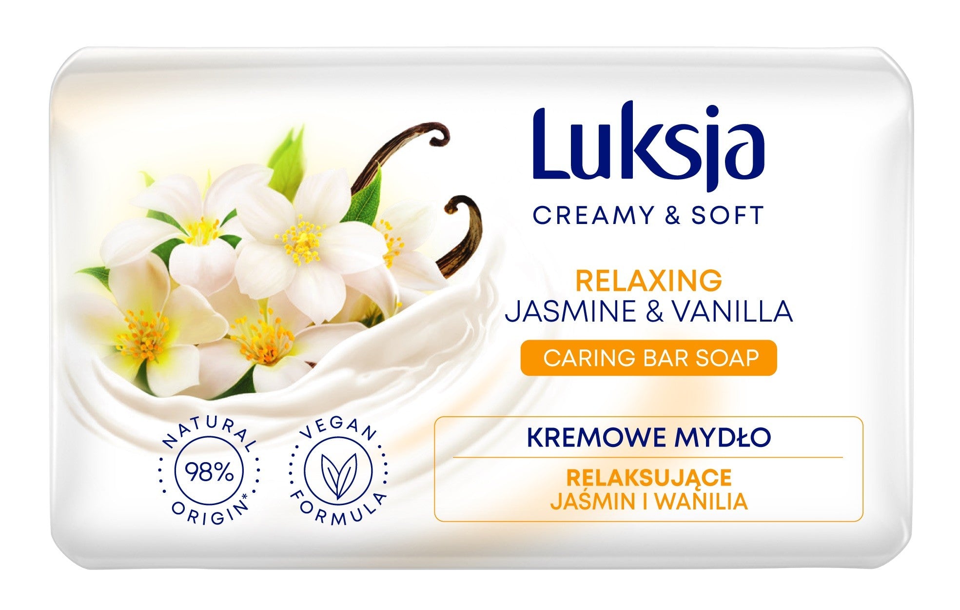Luksja Creamy & Soft Relaxing Creamy Bar Soap Jasmine & Vanilla 90g | Vaistine1.lt | WestPharmacy.eu