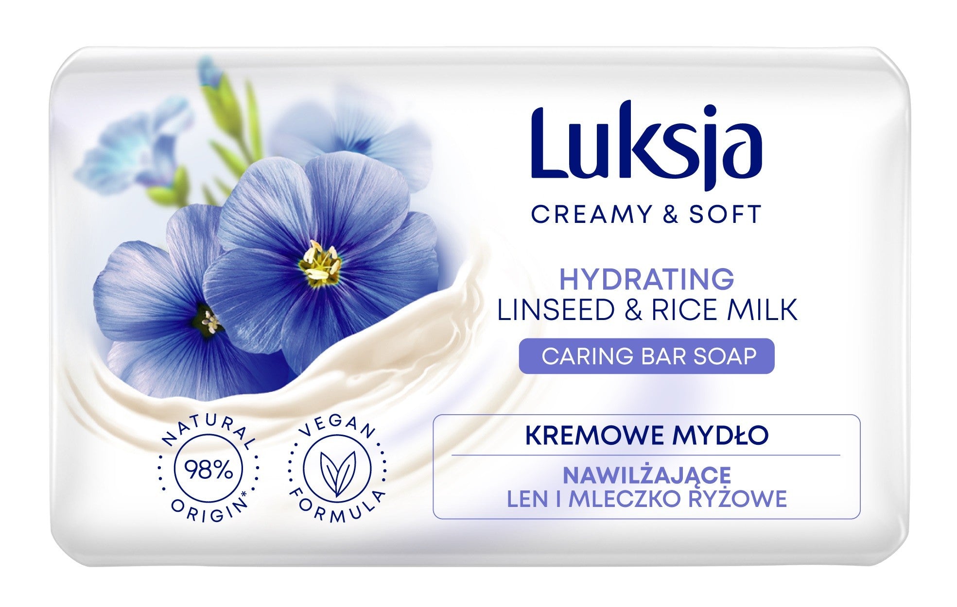 Luksja Creamy & Soft Moisturizing Creamy Bar Soap Linen & Rice Milk 90g | Vaistine1.lt | WestPharmacy.eu