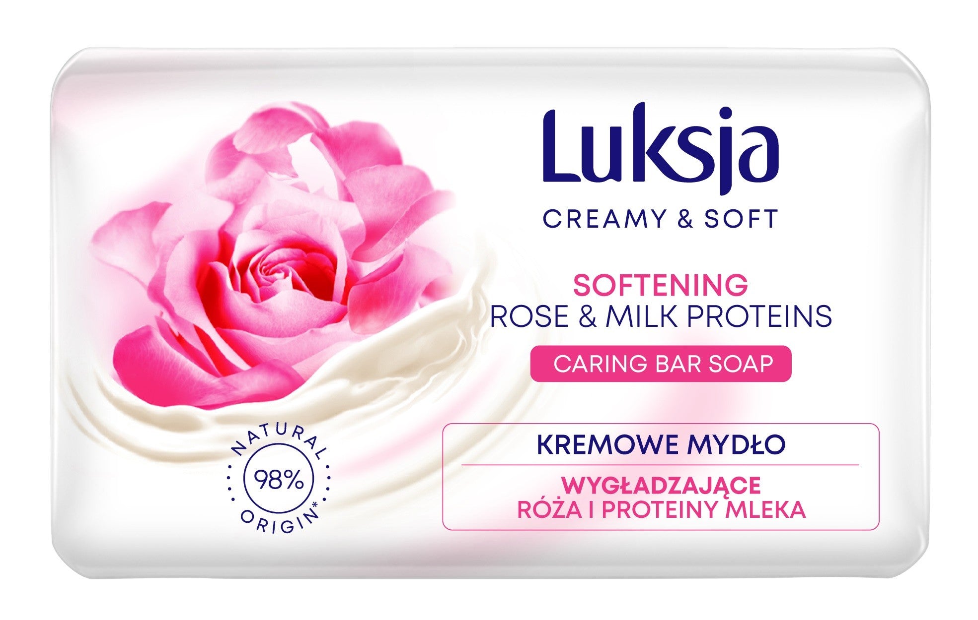 Luksja Creamy & Soft Smoothing Creamy Bar Soap Rose & Milk Proteins 90g | Vaistine1.lt | WestPharmacy.eu
