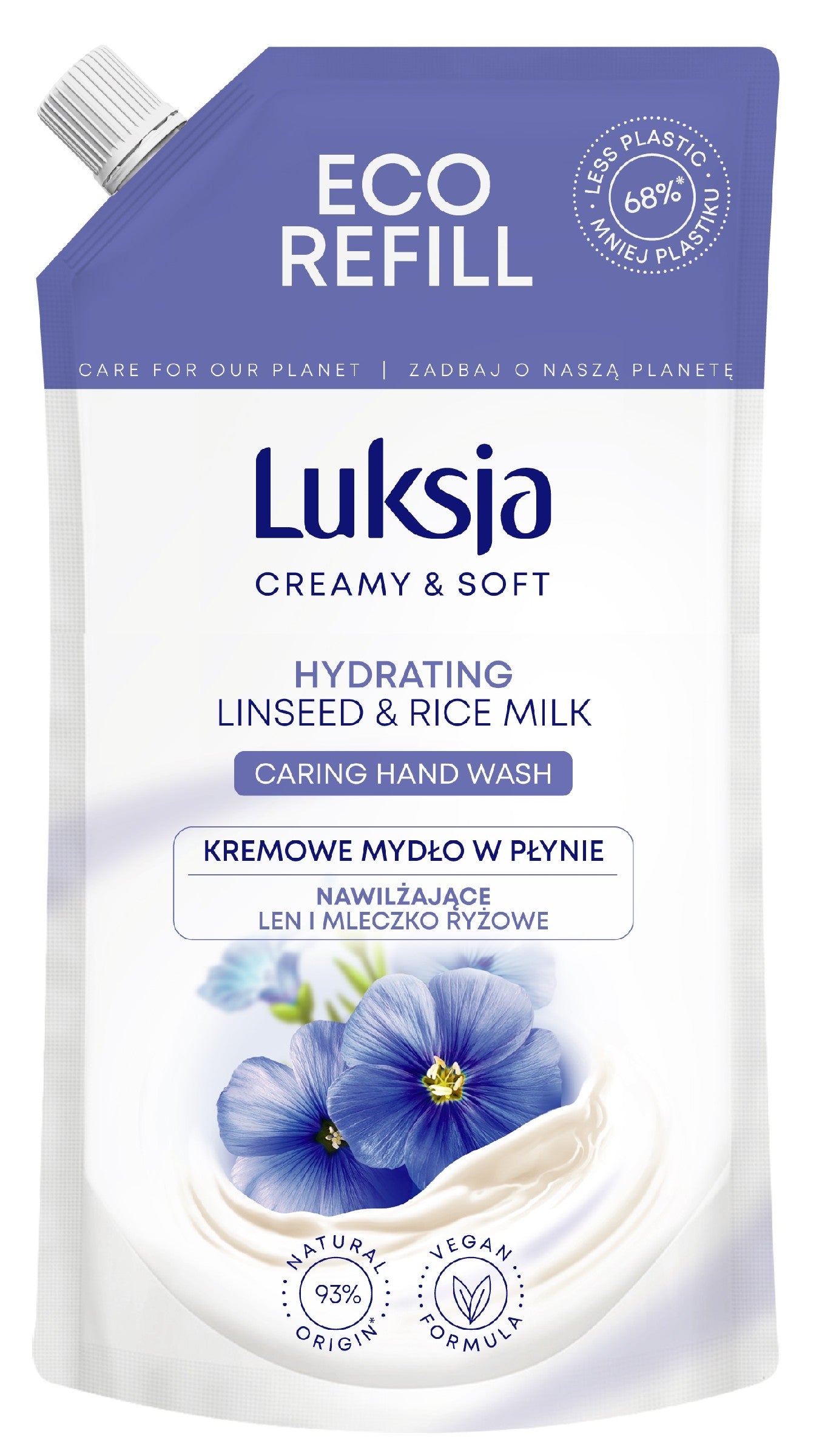 Luksja Creamy & Soft Moisturizing Creamy Liquid Soap Linen and Rice Milk 400ml - stock | Vaistine1.lt | WestPharmacy.eu